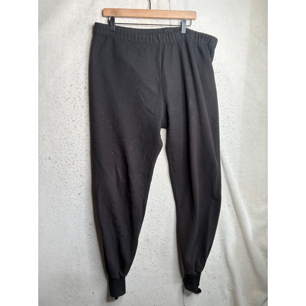 Remington Outdoor Clothing Black Fleece Pants Stirrup Cuffs Mens XL 8024